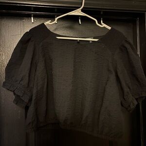 Torrid Black Textured Blouse